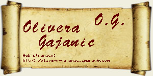 Olivera Gajanić vizit kartica